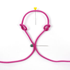 How to tie a halter with rope for a hobby horse: step 6