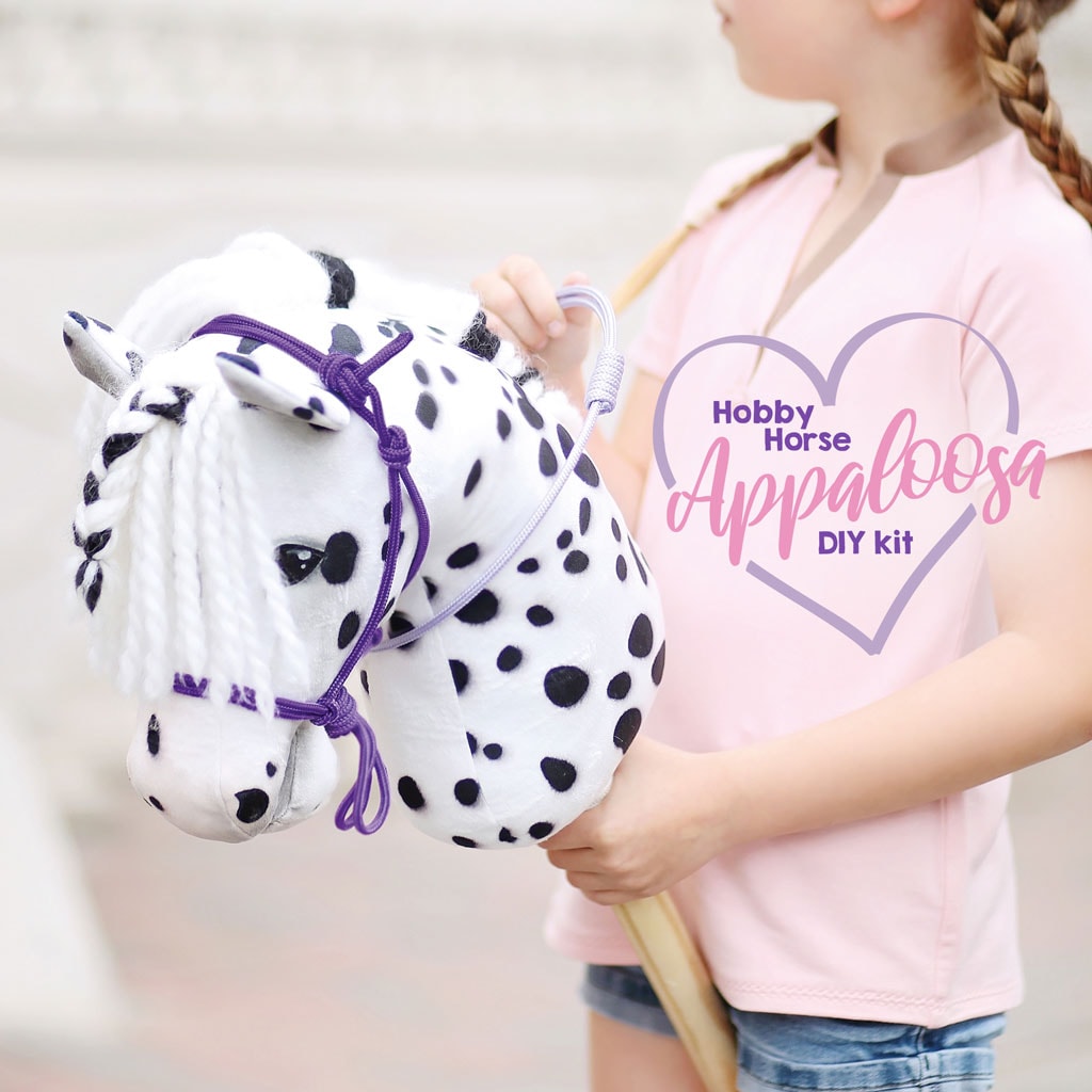 Sew a Appaloosa stick pony with our Hobby Horse making kit