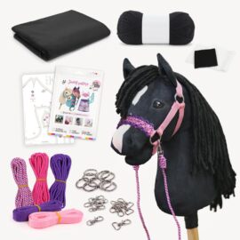DIY Hobby Horse black – Friesian / Mustang stick horse kit