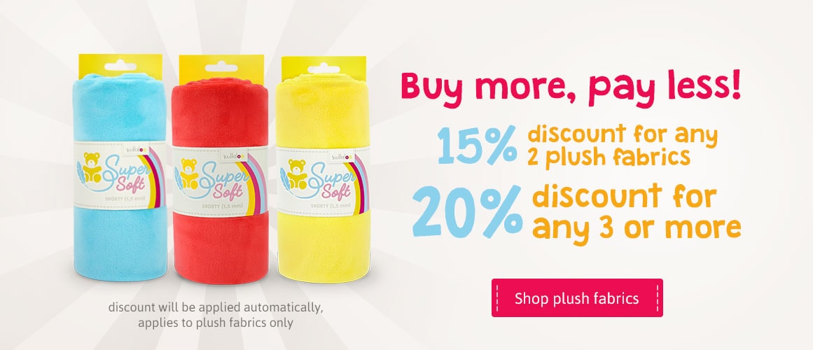 Buy more, pay less! Get big discounts on plush fabrics Buy more, pay less! Get big discounts on plush fabrics