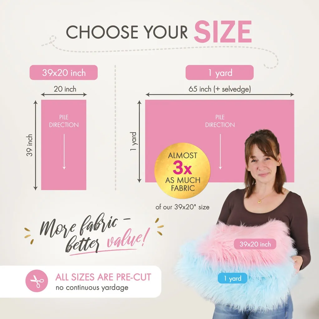 Two pre-cut fabric sizes to choose from: 39x20 inch and 1 yard with full fabric width of 64 inch