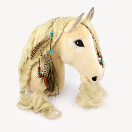 Hobby horse pattern "HOLLY" as hairdressing head