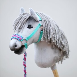 Hobby Horse halter DIY kit: dapple grey horse with sample halter