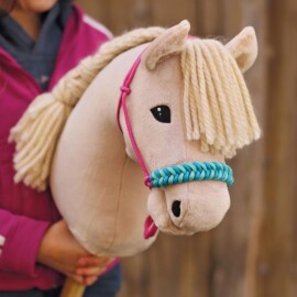 Hobby Horse halter DIY kit: sample rope halter with braided noseband