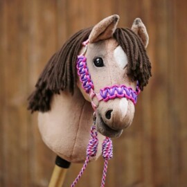 Hobby Horse DIY kit: head collar with braided noseband and cheek straps