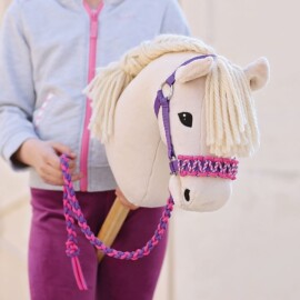 Hobby Horse halter and lead rope made with our DIY kit in purple/pink