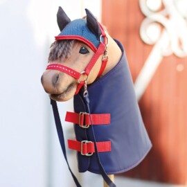 Sew your own handmade Hobby Horse "HOPE" with blanket, fly bonnet and halter